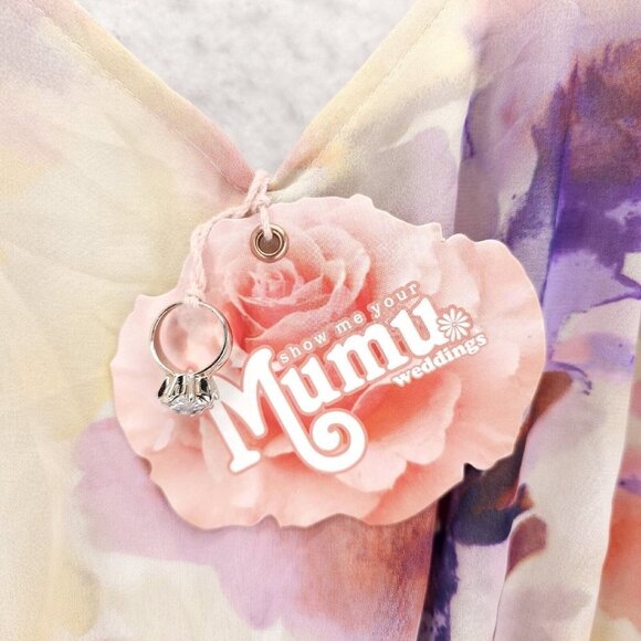 NWT Show Me Your MuMu Kendall Floral Maxi Dress Bridesmaid Size LARGE - Picture 7 of 9